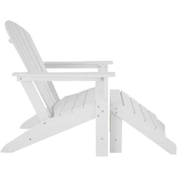 Fußablage tectake Lyn 48 x 48,5 x 38 cm für Gartenstuhl im Adirondack-Stil weiß/weiß