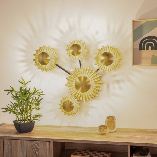 Lindby Wandleuchte, Wandlampe Innen Senmia (Modern) in Gold / Messing aus Metall (5 flammig G9) - Wandstrahler Wandbeleuchtung Schlafzimmer Wohnzimmer Wohnzimmerleuchte