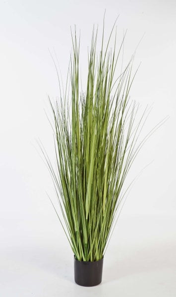 Künstliche Gerbera mit gelben Blütenblättern und langem Stiel.