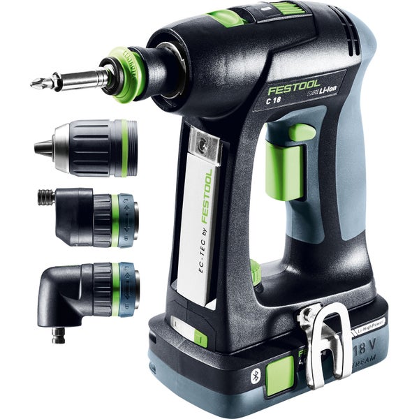 Festool Akku-Bohrschrauber C 18 HPC 4,0 I-Set / 2x 4,0 Ah Akku + Ladegerät + Zubehör im Systainer- 577617