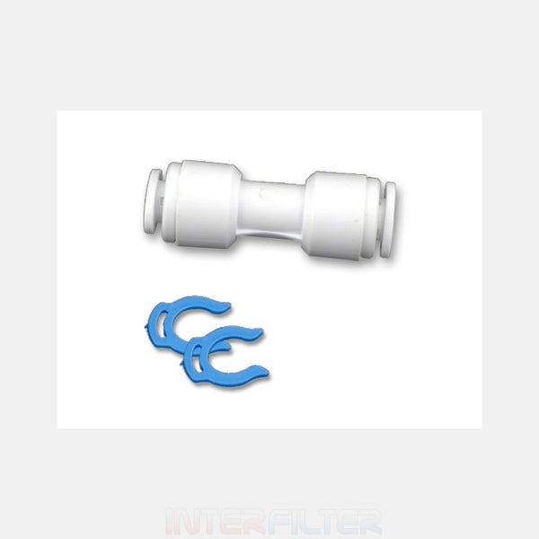 Gerader Steckverbinder für Wasserfilter mit Sicherungsclips
