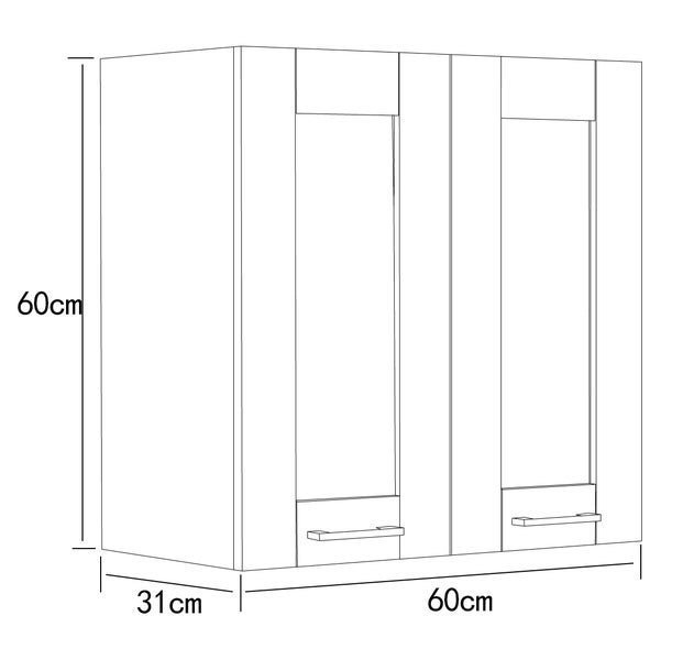 Küchenschrank B. 60 cm Hängeschrank Küche Colura