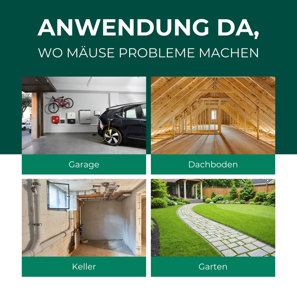 Silberkraft Mäuseabwehr Spray 500 ml, Mäuse zuverlässig fernhalten, Effektive Sofortwirkung, Repellent gegen Mäusebefall, Ideal für Keller, Garage, Haus und Garten