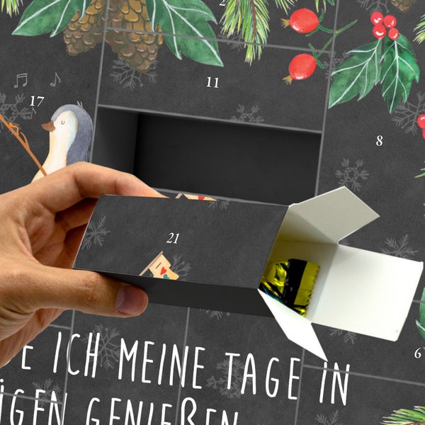 Mr. & Mrs. Panda Befüllbarer Adventskalender Pinguin Angelboot - Schwarz