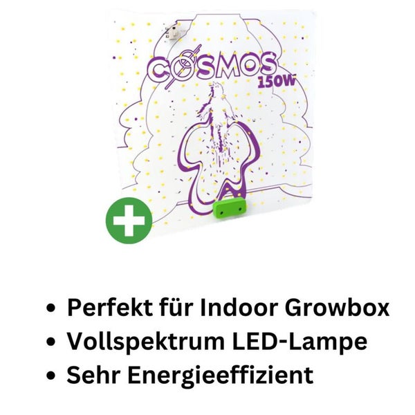 Cosmos 150W LED Pflanzenlampe – Vollspektrum Grow Lampe für 100x100 cm Growbox – Energiesparend, kompakt & langlebig – Für Wuchs- & Blütephase