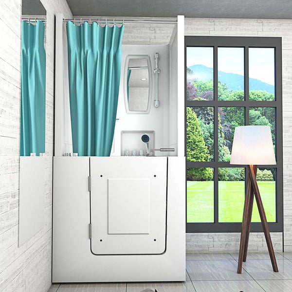 Seniorendusche Wanne Whirlpool S02D-WP-TH-A-L 78x100x205cm