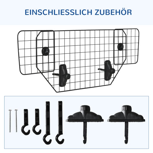 PawHut Hundeschutzgitter, (90-120)B x 40,5H cm, Metall, Kunststoff, Schwarz