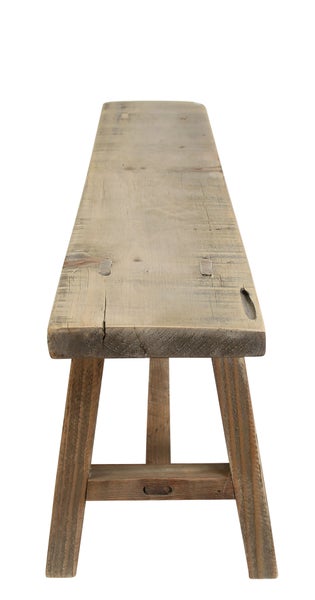 FRANK FLECHTWAREN | Holzbänkchen Used-Look, HOLZ, 78 x 15 x 28 cm