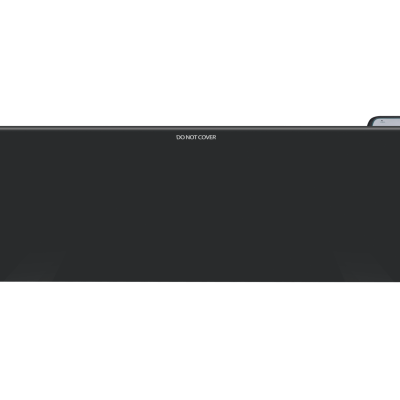 Konvektor Quality Heating Eco Slim WIFI Serie 97x5 cm 2000W Aluminium schwarz inkl. intelligenter WLAN-Steuerung und Wandmontage