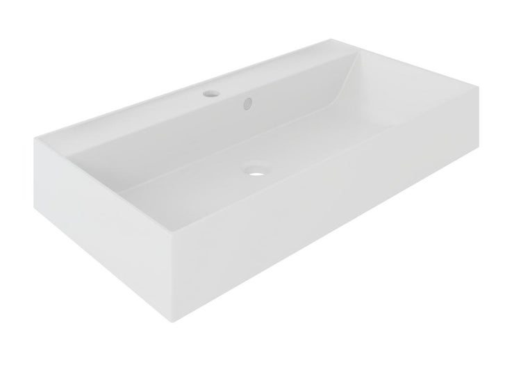Rechteckiges Aufsatzwaschbecken aus Sanitärkeramik