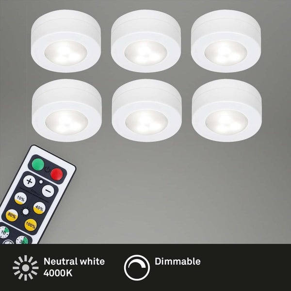 LED Schranklicht Tastschalter Fernbedienung Dimmbar W weiß Kunststoff Briloner
