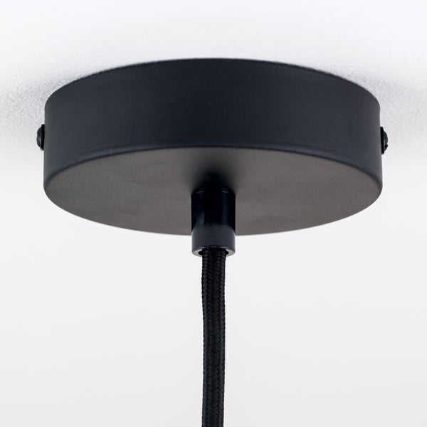 Deckenbaldachin Abdeckung für Hängeleuchten, Lampenbaldachin inkl. Klemmnippel, Ø 100 mm, Schwarz