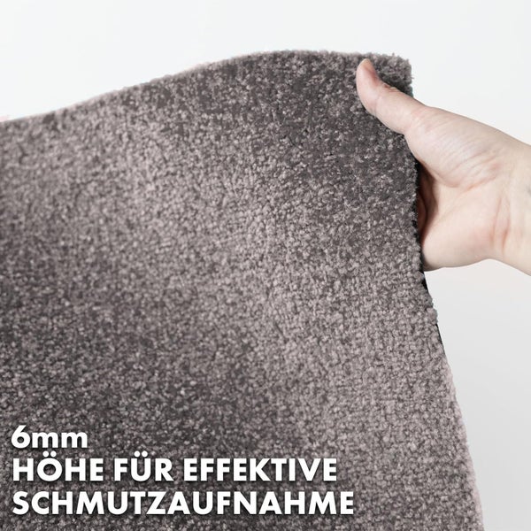 FLOORDIREKT Fußmatte Domenico - stilvolle & praktische Schmutzfangmatte - Beige-Grau - 50 x 80 cm