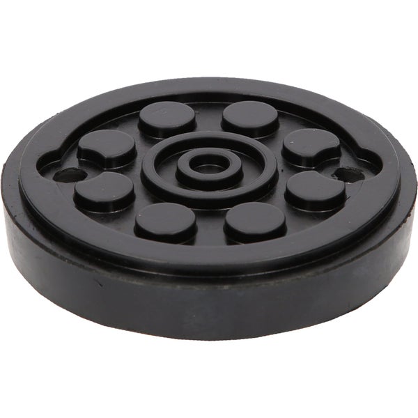 Schwarzer Gummi-Puffer mit Löchern