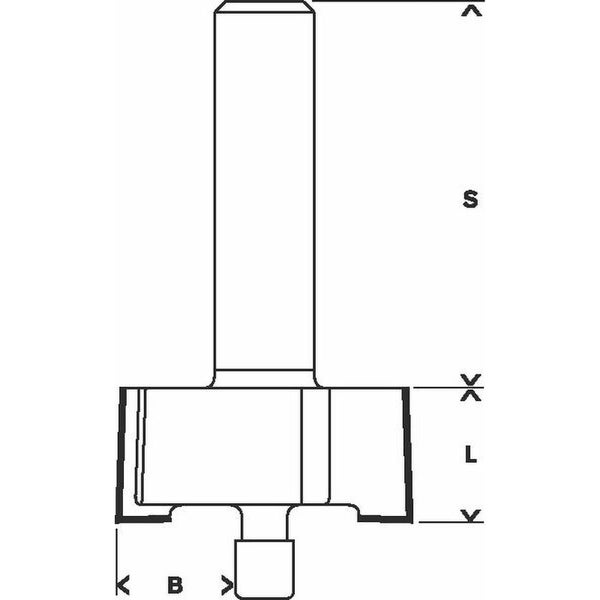 Bosch Falzfräser 1/4 Ø 25,4 mm L 12,7 mm G 54 mm - 2608628417