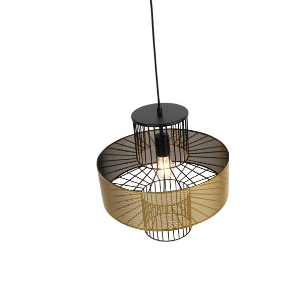 Hängelampe aus Metall mit Gitterstruktur