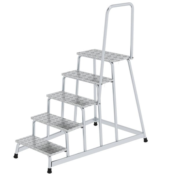 Trittleiter mit vier Stufen und Haltebügel