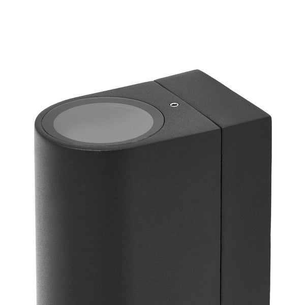 PRIOS Tetje mit Bewegungsmelder (Modern) in Schwarz aus Aluminium (2 flammig, GU10)