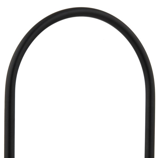 Schwarzes U-förmiges Metallrohr, pulverbeschichtet.