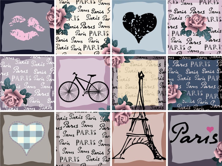 Fliesensticker, Stickerfliesen Paris, selbstklebend, bedruckt, ideal für Badezimmer und Küche im 12 Stück a 15x15cm_TS0567