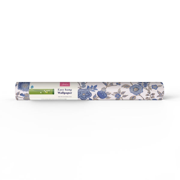 Eine Rolle Vliestapete von Joules mit floralem Muster.