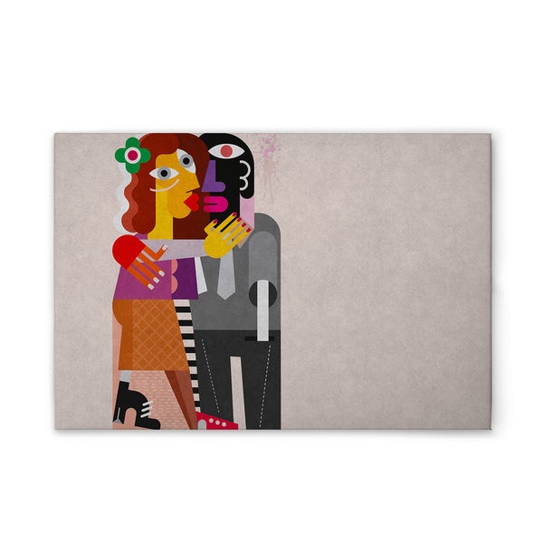 Abstrakte Darstellung eines Paares auf Leinwand