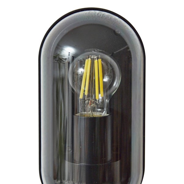 Lucande Wandleuchte außen Serine in Schwarz aus Aluminium (1 flammig, E27) - Außenwandleuchten Wandlampe Led Außenlampe Outdoor für Außenwand/Hauswand Haus Terrasse & Balkon