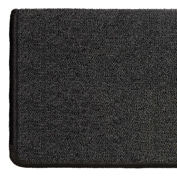 FLOORDIREKT Stufenmatte London - mit Umkettelung - Anthrazit - Rechteckig - 23,5 x 65 cm