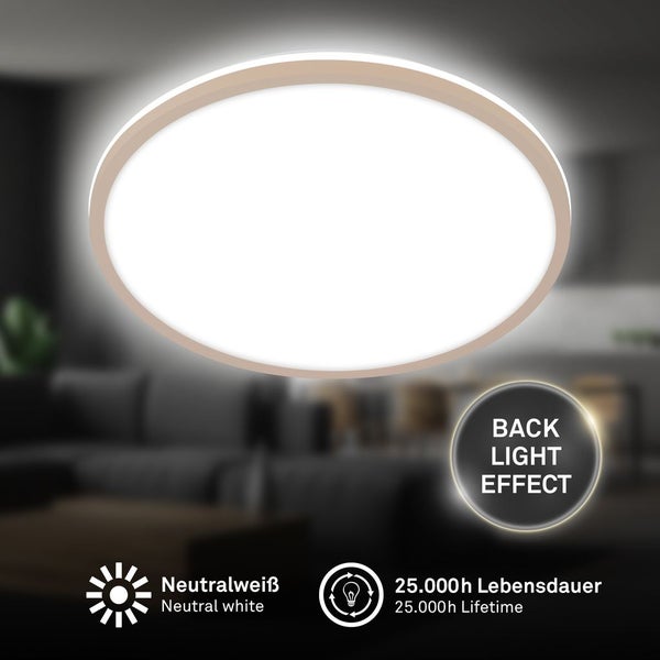 LED Deckenlampe Deckenleuchte Wohnzimmer Backlight Neutralweiß Flur