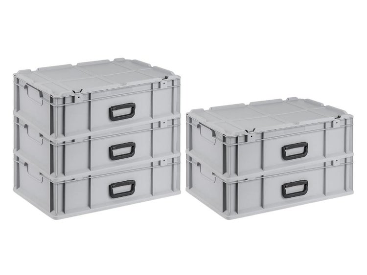 PROREGAL SuperSparSet 5 x Eurobox NextGen Portable HxBxT 18,5 x 40 x 60 cm 34 Liter Eurobehälter Transportbox Transportbehälter Stapelbehälter