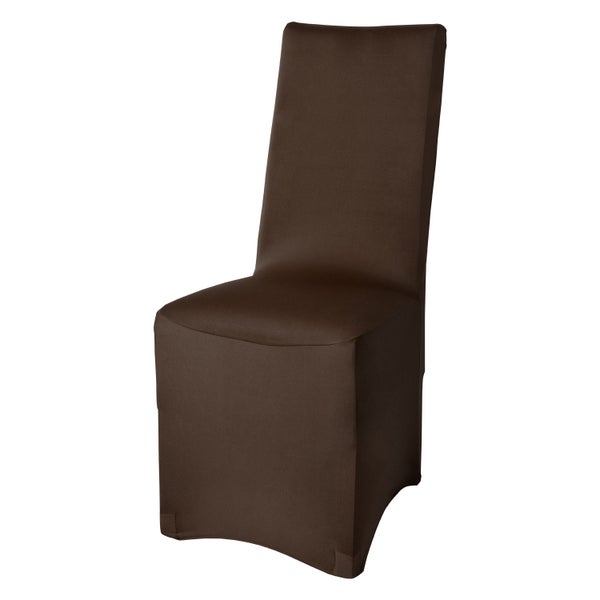 Beautissu Leona Stuhlhusse 95x45cm Braun Stretch Bankett (4tlg)