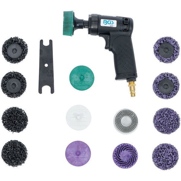 BGS technic 3328 Druckluft-Radierer mit verschiedenen Aufsätzen