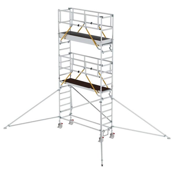 Fahrgerüst mit zwei Plattformen und Auslegern für Stabilität