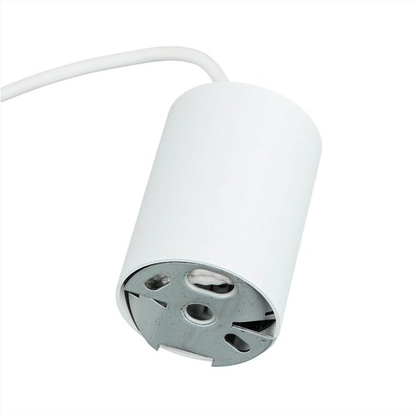 Weiße Lampenfassung mit Kabel für Innenräume