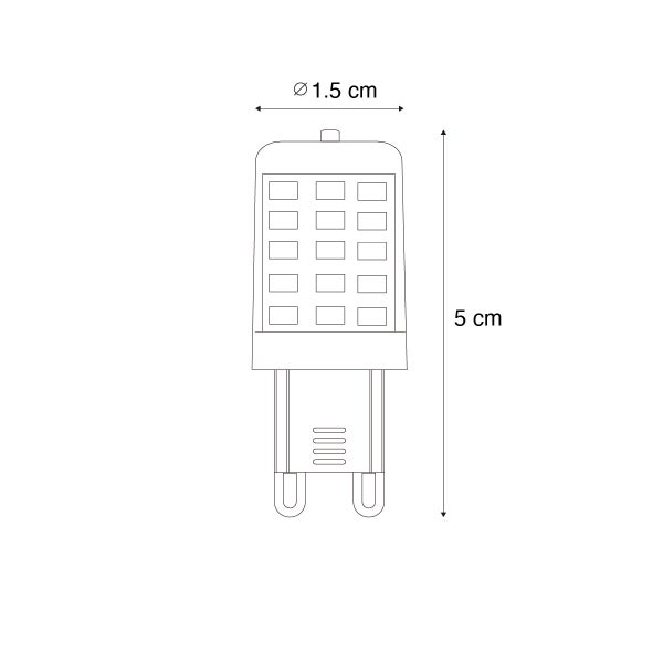 2er Set G9 3-Stufen dimmbarer LED-Lampen 3W 250lm 2700K