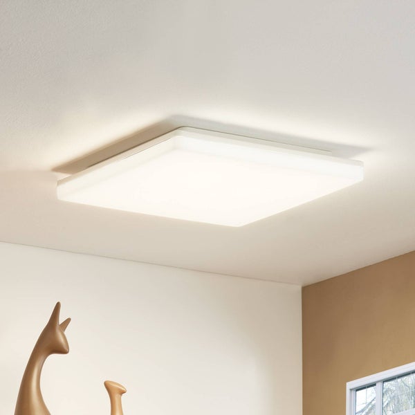 PRIOS LED Deckenlampe mit Sensor Artin Bewegungsmelder (Modern) in Weiß (1 flammig, ) - Deckenleuchte Lampe Badezimmerleuchte