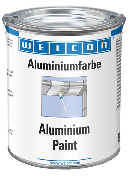 WEICON Aluminiumfarbe | Korrosionsschutz aus Aluminiumpigmentbeschichtung | 750 ml