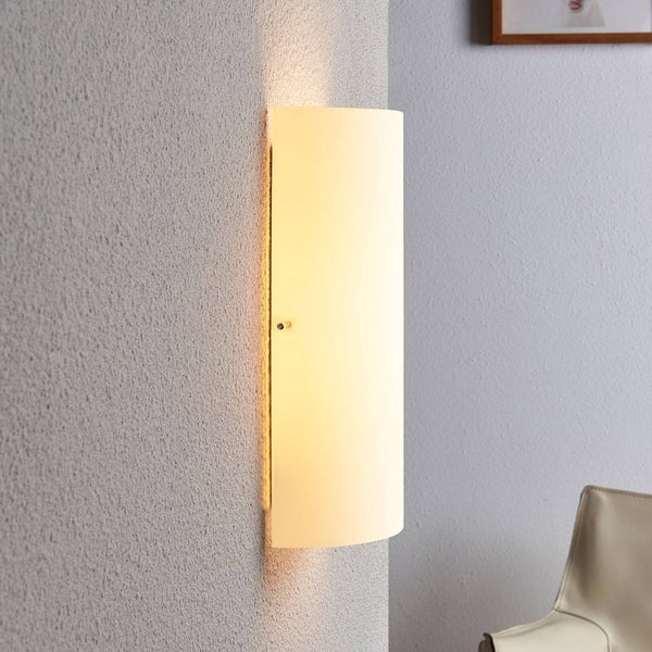 Lindby Wandleuchte, Wandlampe Innen Tuli (Modern) in Weiß aus Glas (1 flammig E14) - Wandstrahler Wandbeleuchtung Schlafzimmer / Wohnzimmer Flurleuchte