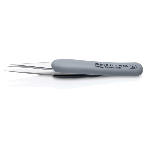 Knipex Gummi-Pinzette ESD Edelstahl 123 mm - 922110ESD