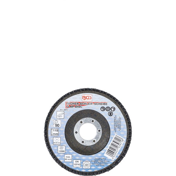 BGS Fächer-Schleif-Scheibe Ø 115 mm K 80 - 3971