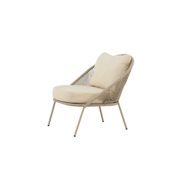 Lindos Loungesessel beige. 2er Set