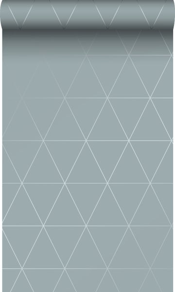 Origin Wallcoverings Tapete grafische Dreiecke Graublau - 53 cm x 10.05 m - 347713