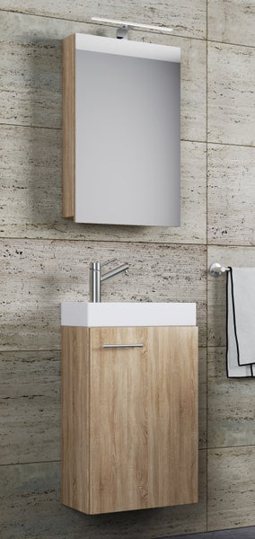 3-tlg Gäste WC Waschplatz Waschtisch Slito Schrank
