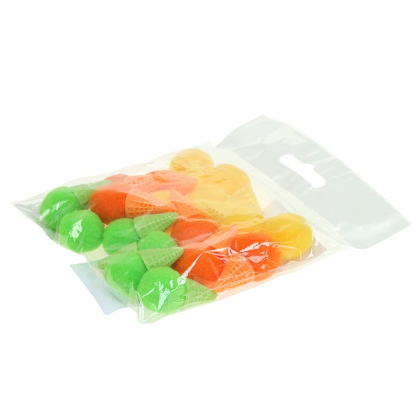 Dekorative Bastelartikel in einer Kunststoffverpackung