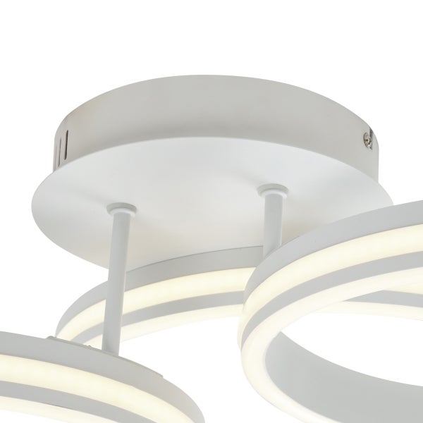 Weiße LED Deckenleuchte mit ringförmigem Design