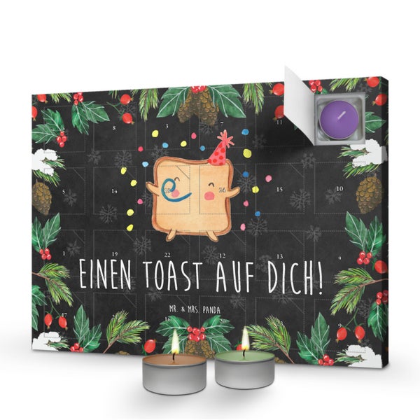 Mr. & Mrs. Panda Duftkerzen Adventskalender Toast Party - Schwarz