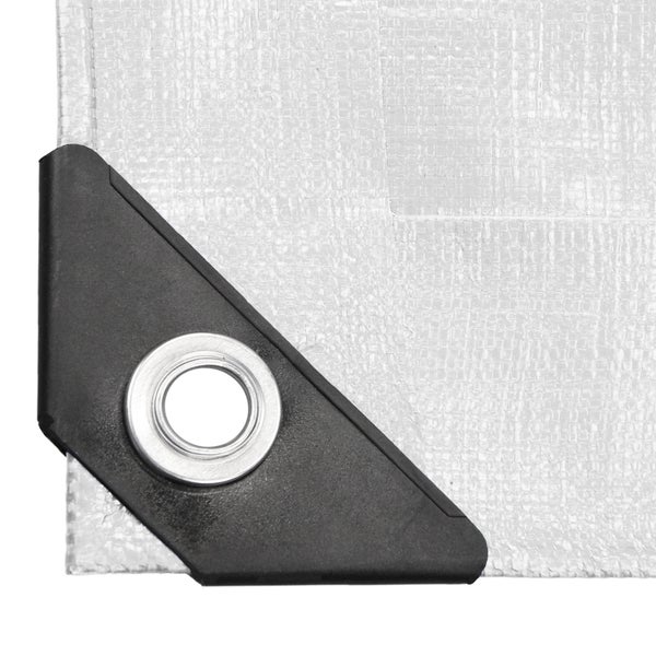 ECD Germany Abdeckplane Gewebeplane mit Ösen 6x12m 72m² 260g/m² Weiß aus Polyethylen Schimmelresistent Wasserdicht Reißfest Schutzplane Bootsplane Gartenplane Holzplane Plane für Gartenmöbel Pool Auto