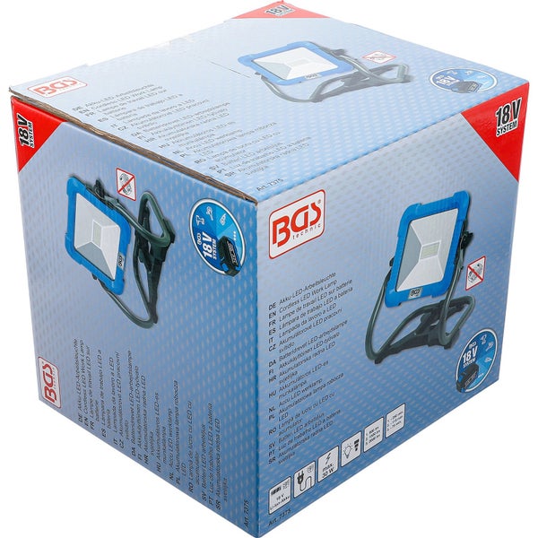 BGS technic Akku LED Arbeitsleuchte Verpackung