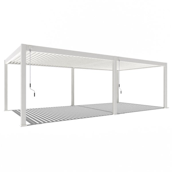 Weide Deluxe Plus Aluminium Pavillon 4 x 8 M Weiß Pergola Freistehend