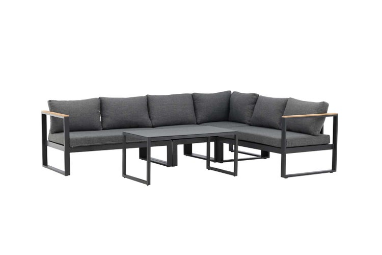 Texas Lounge-Set 2 Teile grau,schwarz. 110 X 60 X 50 cm